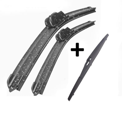 Wiper Blades Aero ForMazda Mazda3 Hatch 2013-2016 FRT PAIR & REAR 3 x BLADES BRAUMACH Auto Parts & Accessories 