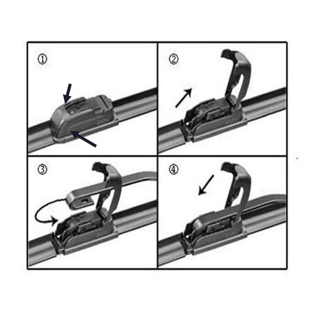Wiper Blades Aero Honda Accord (For S8) HATCH 1977-1983 FRONT PAIR & REAR BRAUMACH Auto Parts & Accessories 