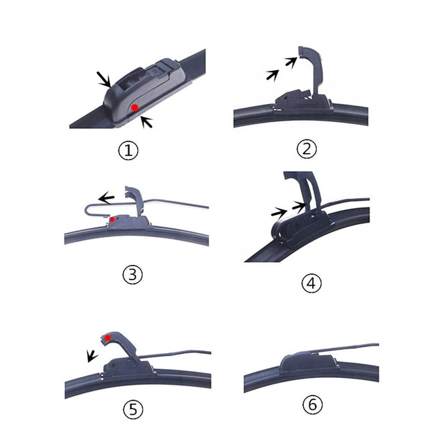 Wiper Blades Aero Mitsubishi Triton (For MN) UTE 2009-2015 FRONT PAIR BRAUMACH Auto Parts & Accessories 