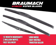 Wiper Blades Hybrid Aero For Honda CR-V SUV 1997-2001 FRONT PAIR & REAR BRAUMACH Auto Parts & Accessories 