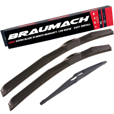 Wiper Blades Hybrid Aero For Toyota Camry WAGON 1993-1997 FRT PAIR & REAR 3xBLD BRAUMACH Auto Parts & Accessories 