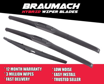 Wiper Blades Hybrid Aero For Toyota Celica HATCH 1989-1993 FRT PAIR & REAR 3xBL BRAUMACH Auto Parts & Accessories 