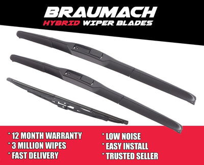 Wiper Blades Hybrid Aero For Volvo 960 WAGON 1990-1997 BRAUMACH Auto Parts & Accessories 