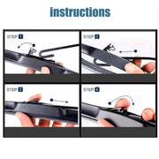 Wiper Blades Hybrid Aero Ford Focus (For LR) SEDAN 2000-2005 FRONT PAIR BRAUMACH Auto Parts & Accessories 