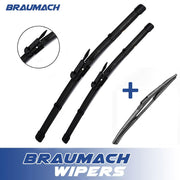 Wiper Blades Kit Front Rear For for VW Caddy 01-2005-10-2007 PAIR - 3 Blades BRAUMACH Auto Parts & Accessories 