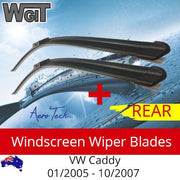 Wiper Blades Kit Front Rear For for VW Caddy 01-2005-10-2007 PAIR - 3 x Blades BRAUMACH Auto Parts & Accessories 