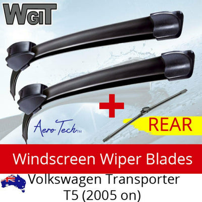 Wiper Blades Kit Front Rear For Volkswagen Transporter T5 (2005-2013) 3 Blades BRAUMACH Auto Parts & Accessories 